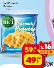 İNCİ PARMAK PATATES 1 KG